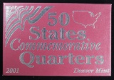 2001 50 STATES COMMEM QUARTERS DENVER MINT (INCLUDES 5 COINS)