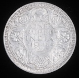 1941 INDIA-BRITISH RUPEE SILVER COIN .1874 ASW