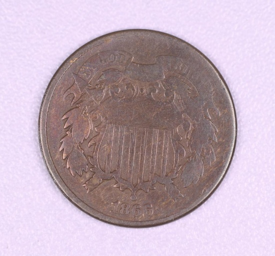 1866 TWO CENT US TYPE COIN