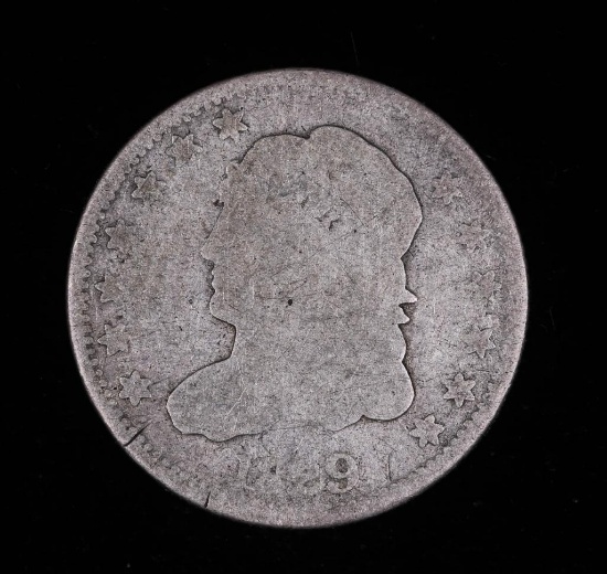 1829 BUST SILVER HALF DIME COIN