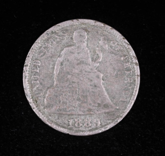 1889 S SEATED SILVER LIBERTY DIME COIN