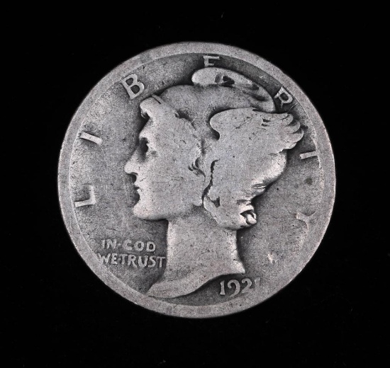 1921 MERCURY SILVER DIME COIN