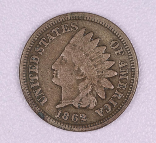 1862 INDIAN HEAD CENT PENNY COIN