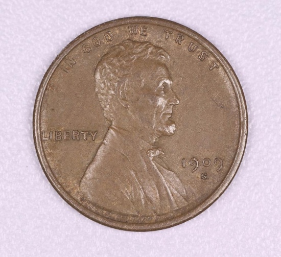 1909 S WHEAT CENT PENNY COIN