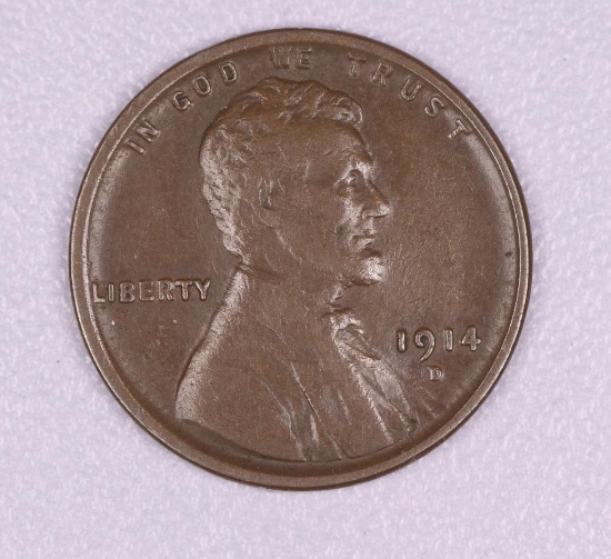 1914 D WHEAT CENT PENNY COIN
