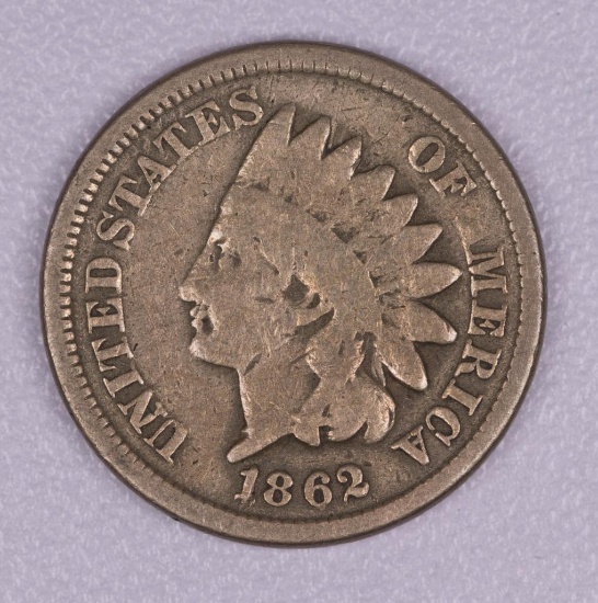 1862 INDIAN HEAD CENT PENNY COIN