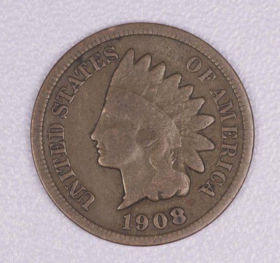 1908 S INDIAN HEAD CENT PENNY COIN