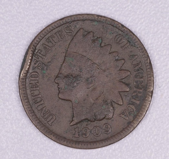 1909 S INDIAN HEAD CENT PENNY COIN