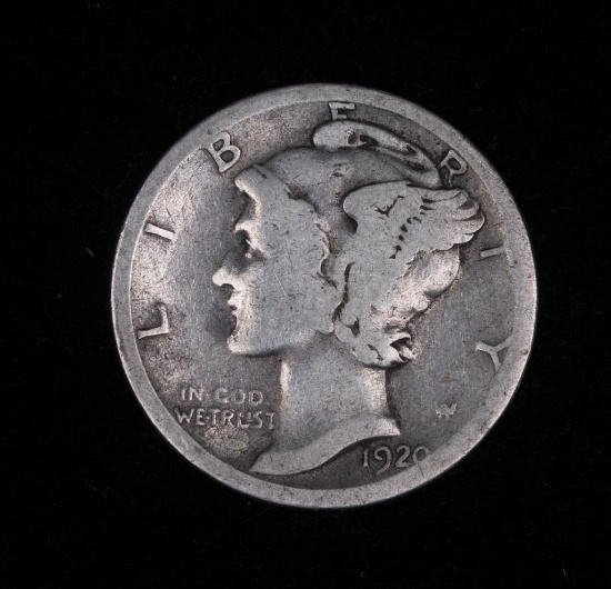 1920 S MERCURY SILVER DIME COIN