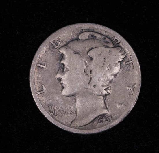 1931 S MERCURY SILVER DIME COIN