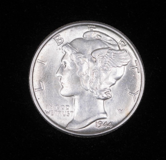 1944 MERCURY SILVER DIME COIN GEM BU UNC MS++