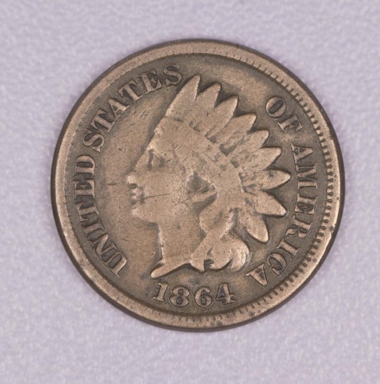 1864 COPPER NICKEL INDIAN HEAD CENT PENNY COIN