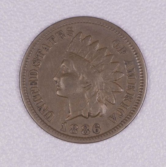 1886 TYPE 1 INDIAN HEAD CENT PENNY COIN