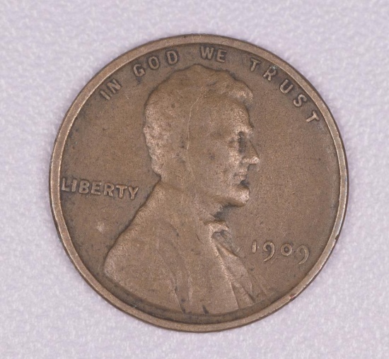 1909 VDB WHEAT CENT PENNY COIN