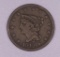 1842 BRAIDED HAIR US LARGE CENT COIN **LARGE 8**