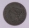 1843 BRAIDED HAIR US LARGE CENT COIN **PETITE HEAD**