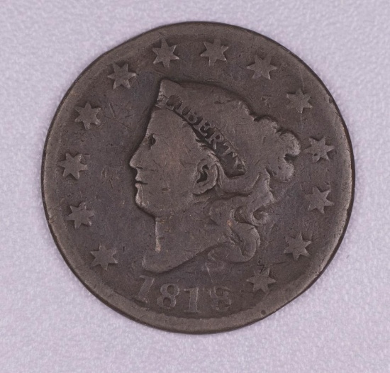 1818 CORONET HEAD US LARGE CENT COIN