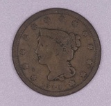 1840 BRAIDED HAIR US LARGE CENT COIN **SMALL DATE**
