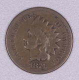 1874 INDIAN HEAD CENT PENNY COIN