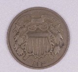 1867 TWO CENT PIECE US TYPE COIN