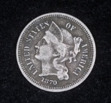 1870 THREE CENT NICKEL US TYPE COIN