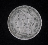 1873 THREE CENT NICKEL US TYPE COIN