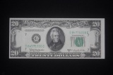 1950 D $20 FEDERAL RESERVE PAPER MONEY NOTE UNC FRONT OFFSET