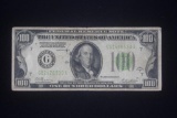 1928 A $100 FEDERAL RESERVE PAPER MONEY NOTE