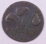 1794 GREAT BRITAIN 1/2 PENNY CONDER TOKEN: GEORGE PRINCE OF WALES