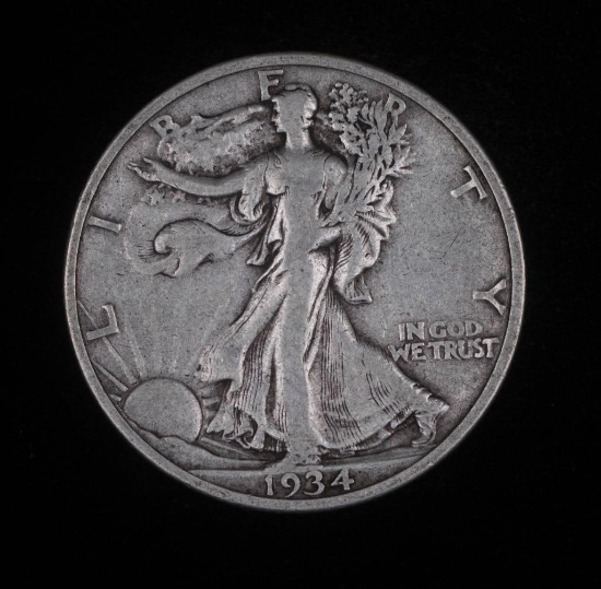 1934 S WALKING LIBERTY SILVER HALF DOLLAR COIN