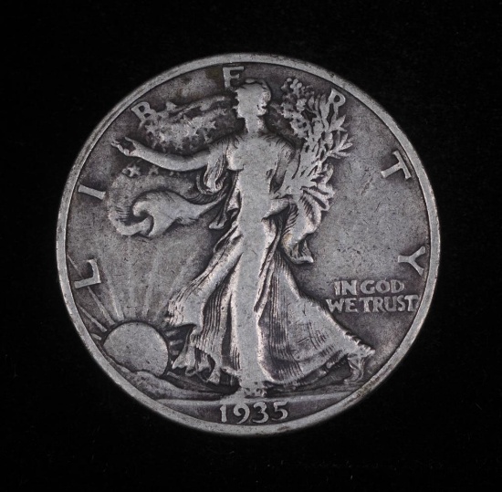 1935 S WALKING LIBERTY SILVER HALF DOLLAR COIN