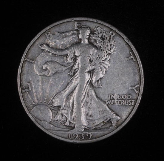 1939 S WALKING LIBERTY SILVER HALF DOLLAR COIN
