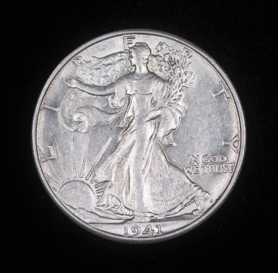 1941 D WALKING LIBERTY SILVER HALF DOLLAR COIN