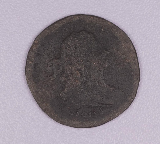 1804 DRAPED BUST HALF CENT COPPER US TYPE COIN