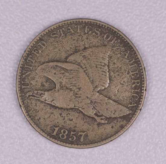 1857 FLYING EAGLE CENT US COIN