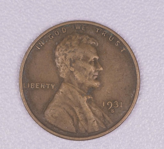 1931 S WHEAT CENT PENNY COIN