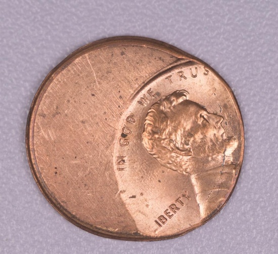 LINCOLN CENT PENNY COIN **OFFSTRUCK**