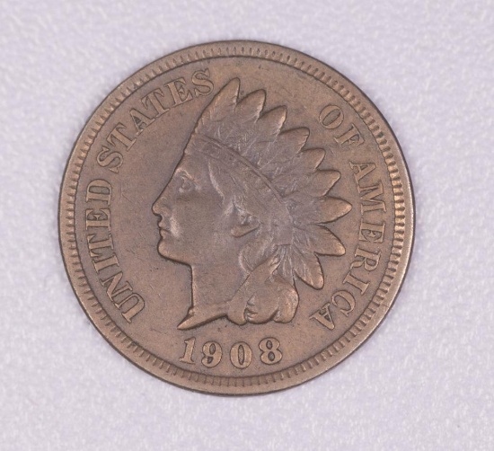 1908 S INDIAN HEAD CENT PENNY COIN