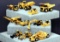 Caterpillar Set of 12 Brass Models in 1:87 Scale w/Showcase