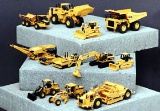 Caterpillar Set of 12 Brass Models in 1:87 Scale w/Showcase