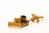 Caterpillar D7 Dozer with Ripper Yellow Brass Model