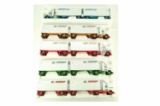 Ford & Freightliner Set of 5 Double Trailer Trucks - Conway Colors