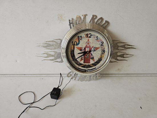 Hot Rod Garage Clock