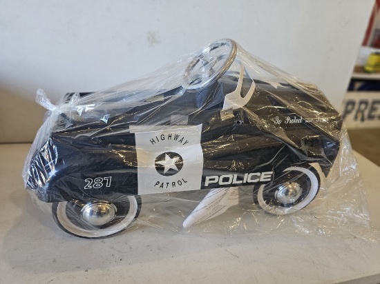 New/Unused Police Highway Patrol Pedal Car