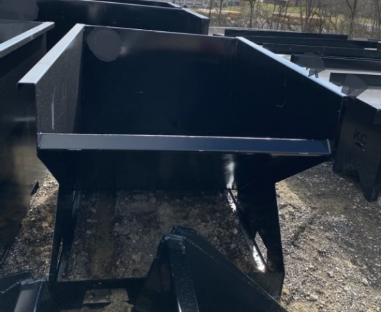 New/Unused 2 CY. Skid Steer Hopper w/ Fork Pockets