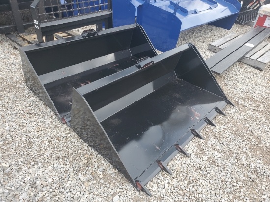 New/Unused 66 in. Skid Steer Bucket w/Teeth