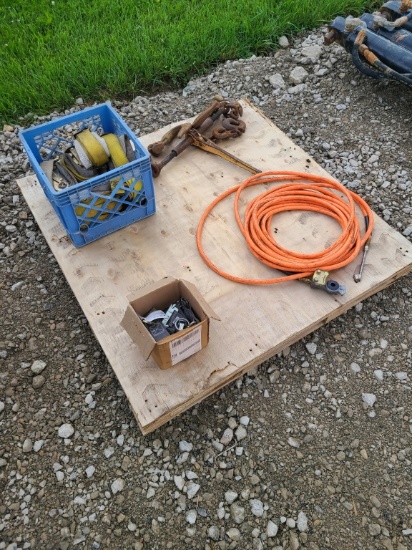 Misc. Skid Rachet Straps, Chain Hooks, Air Hose
