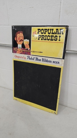 Pabst Blue Ribbon Chalk Menu Board 17"x26" Tin