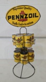 Pennzoil Rack w/ Cans 3' Tall