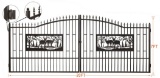 New/Unused Metal Farm Driveway Gate 20' Bi-Parting